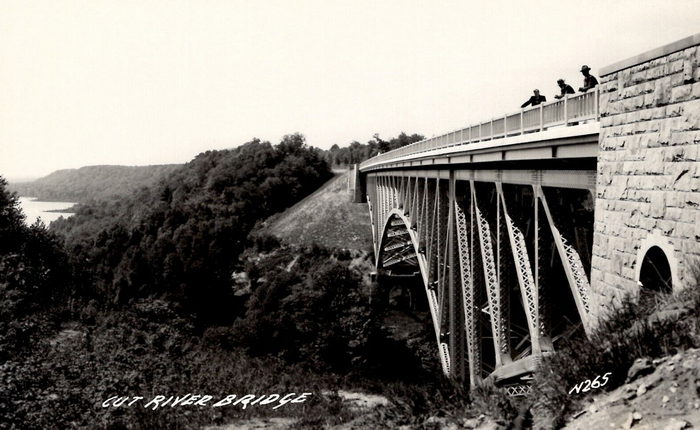 Cut River Bridge - Postcard (newer photo)
